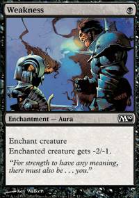 Mtg Magic Card: M10 : Weakness