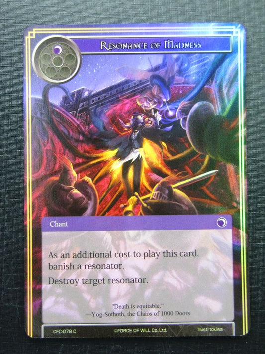 Force of Will Cards: RESONANCE OF MADNESS FOIL # 22H63