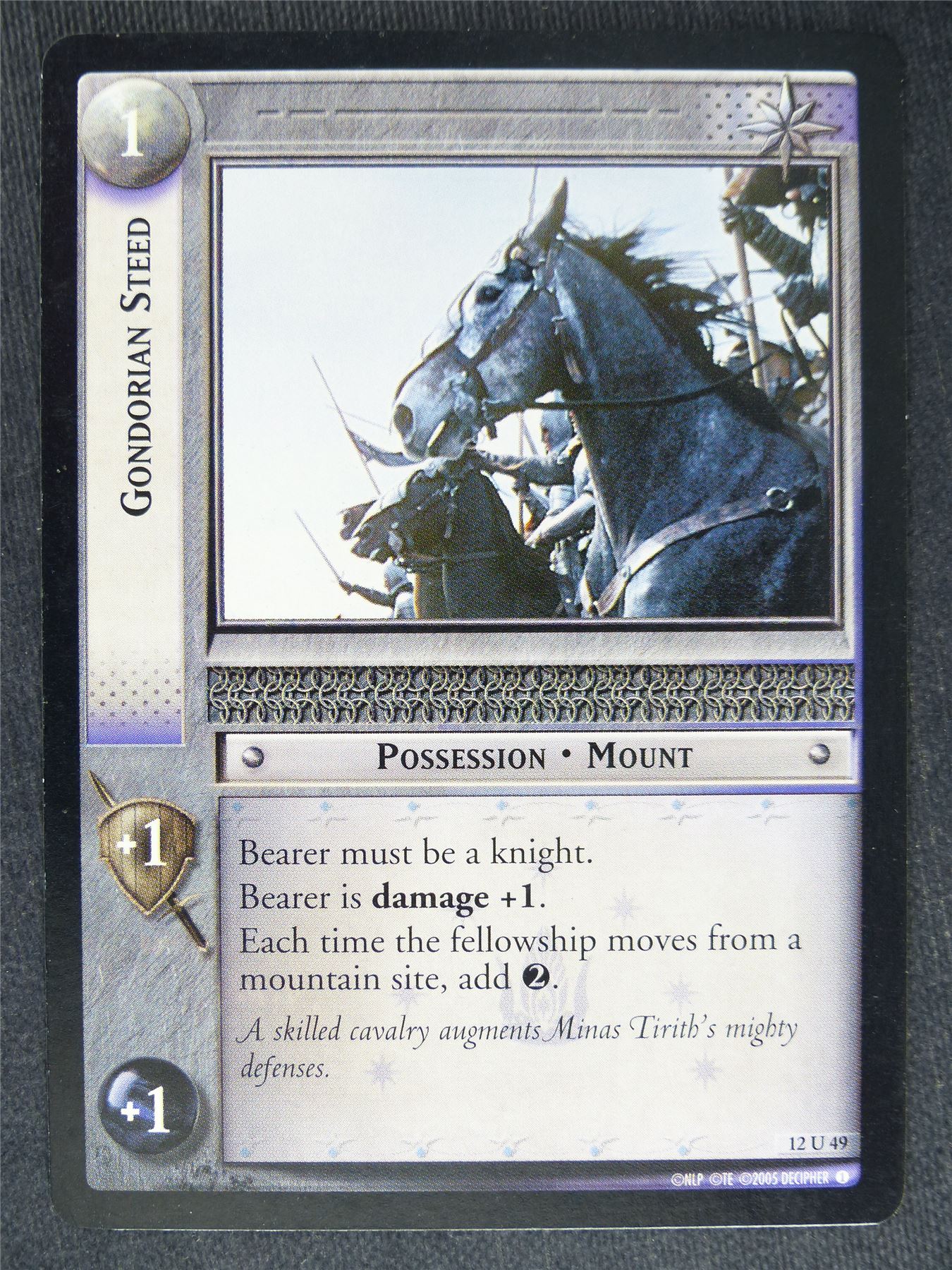 Gondorian Steed 12 U 49 - played - LotR Cards #TB