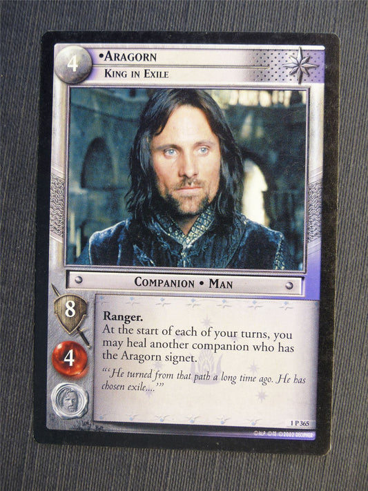 Aragorn 1 P 365 played - LotR Cards #665