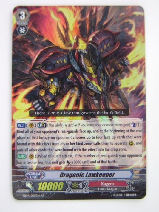 Vanguard Cards: DRAGONIC LAWKEEPER EB09 RR # 1F4