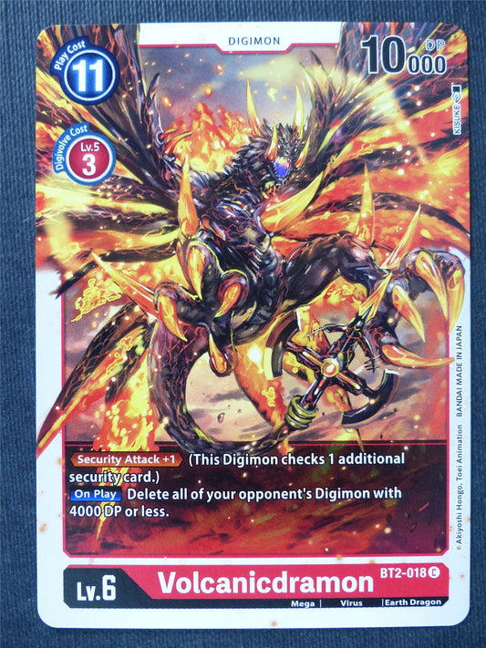 Volcanicdramon BT2-018 C - Digimon Cards #TG