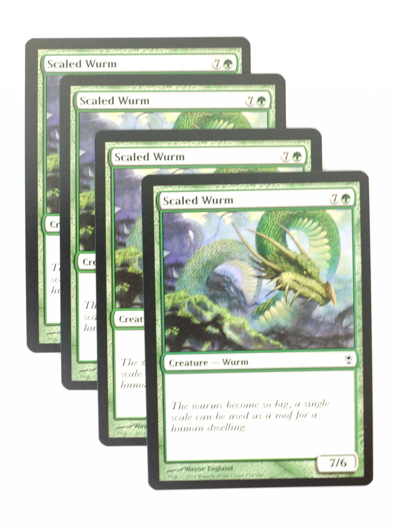 Mtg - Conspiracy - 4x Scaled Wurm