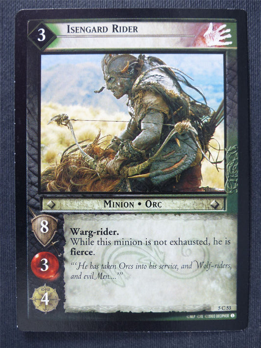 Isengard Rider 5 C 53 - LotR Cards #3NO