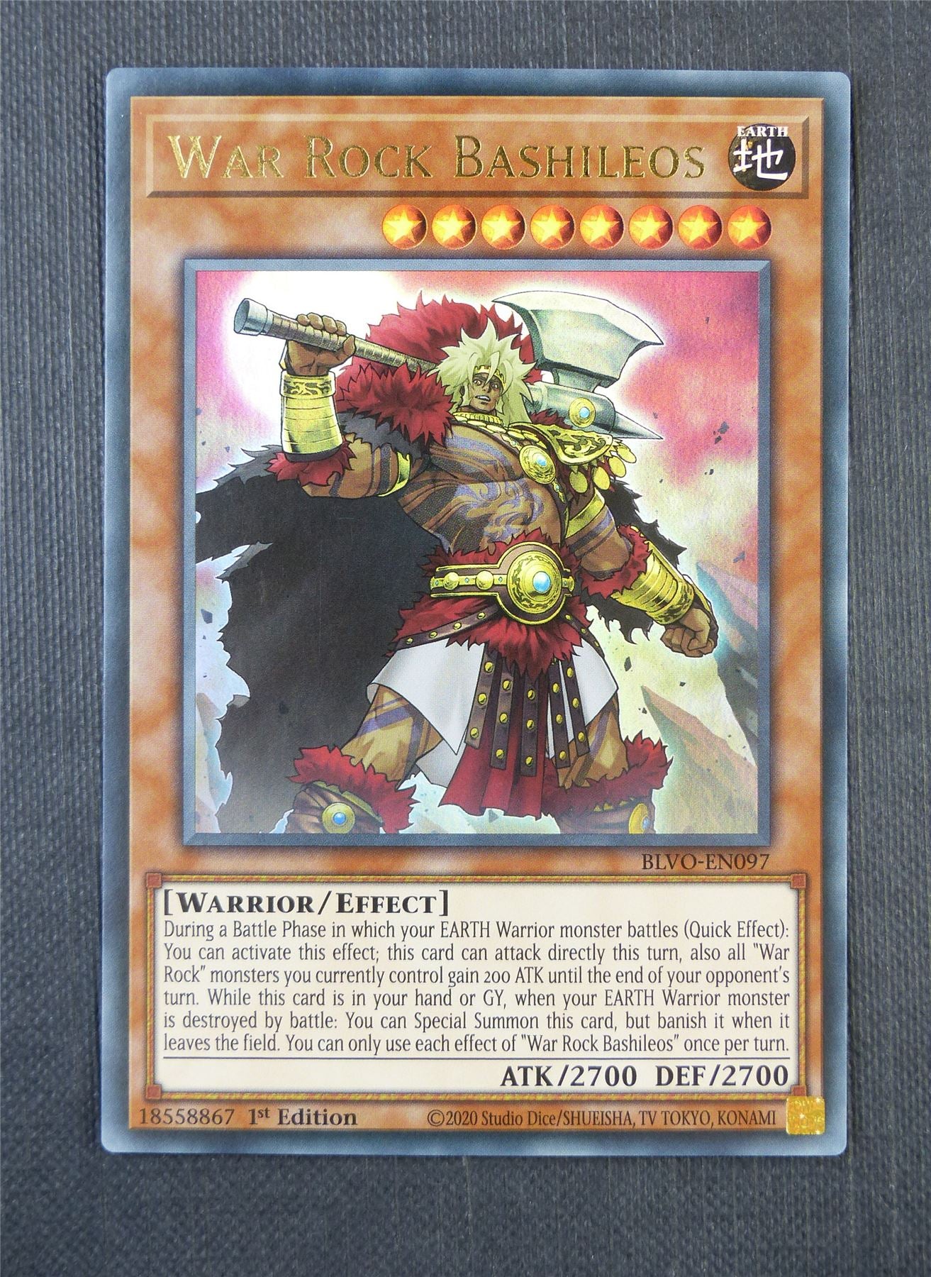 War Rock Bashileos BLVO - Ultra Rare - Yugioh Card #7D9