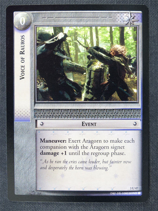 Voice of Rauros 3 U 47 - LotR Cards #3J0