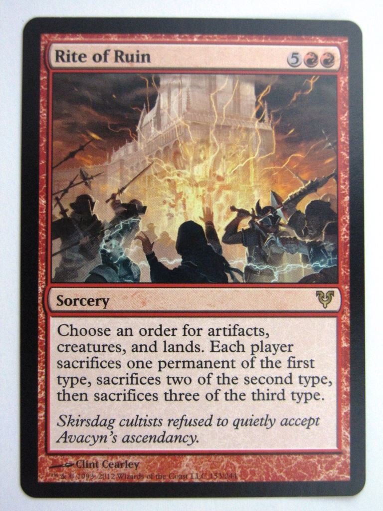 MTG Magic Played Cards: RITE OF RUIN # 26B4