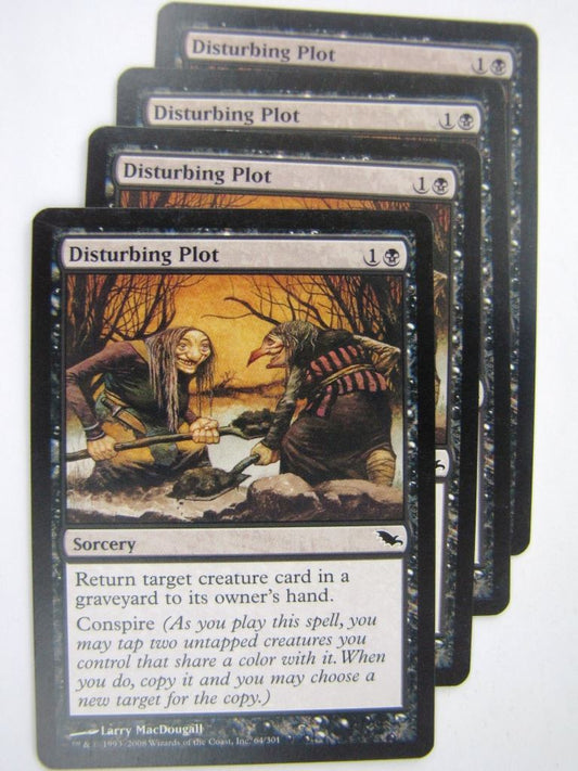 MTG Magic Played Cards: DISTURBING PLOT x4 #