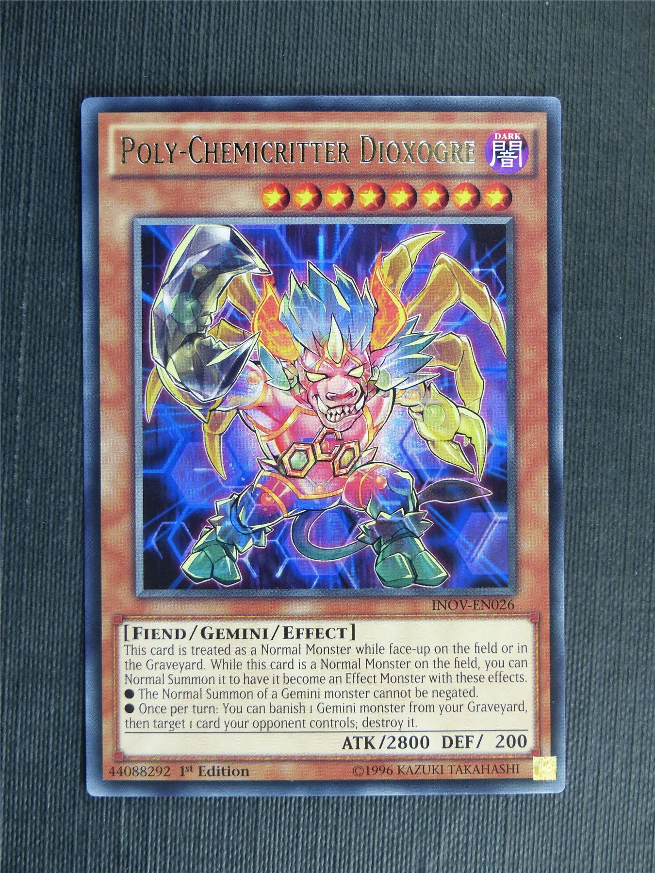 Poly-Chemicritter Dioxogre INOV Rare - 1st ed - Yugioh Cards #10T