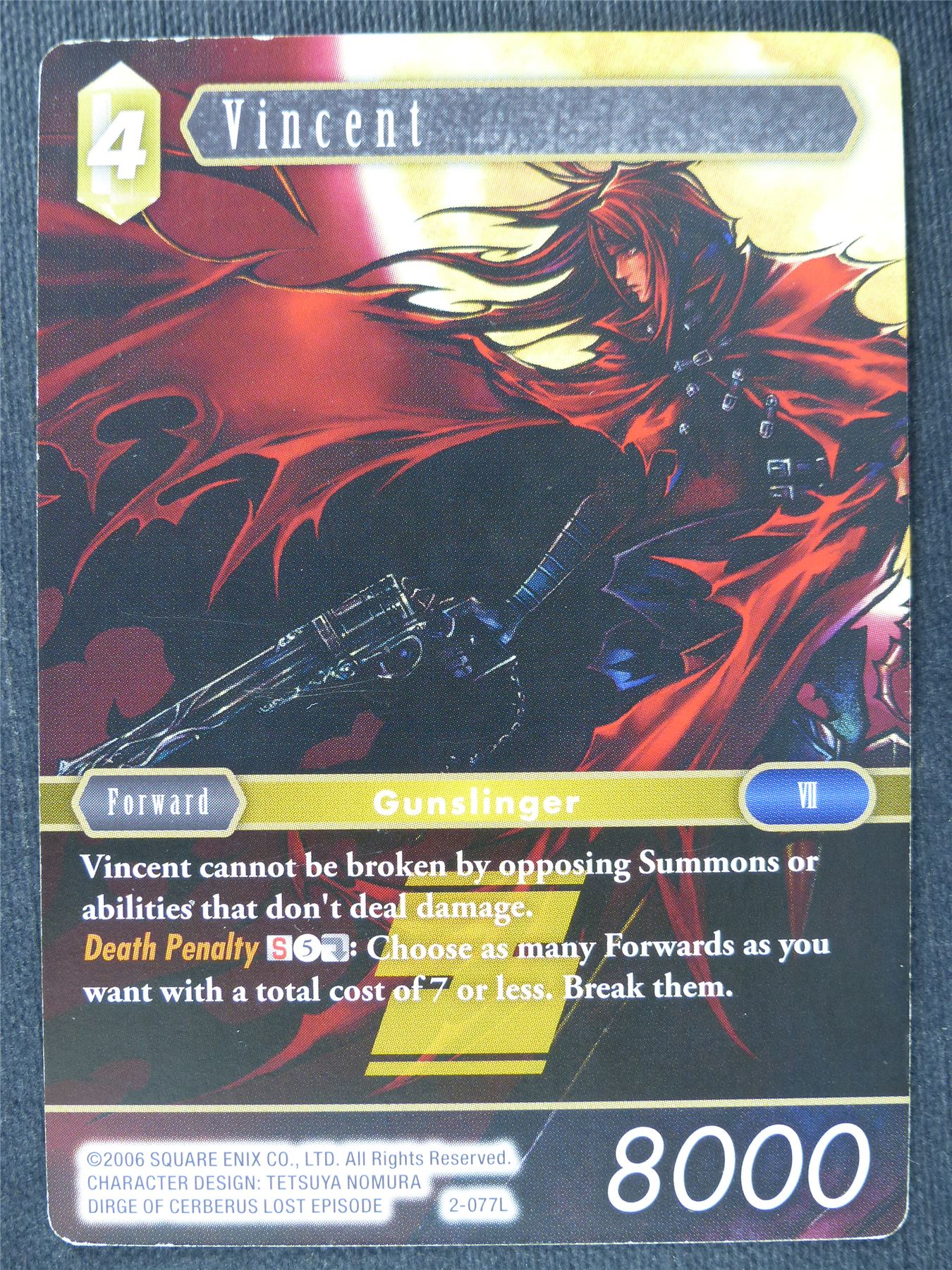 Vincent 2-077L - Final Fantasy Cards #NV