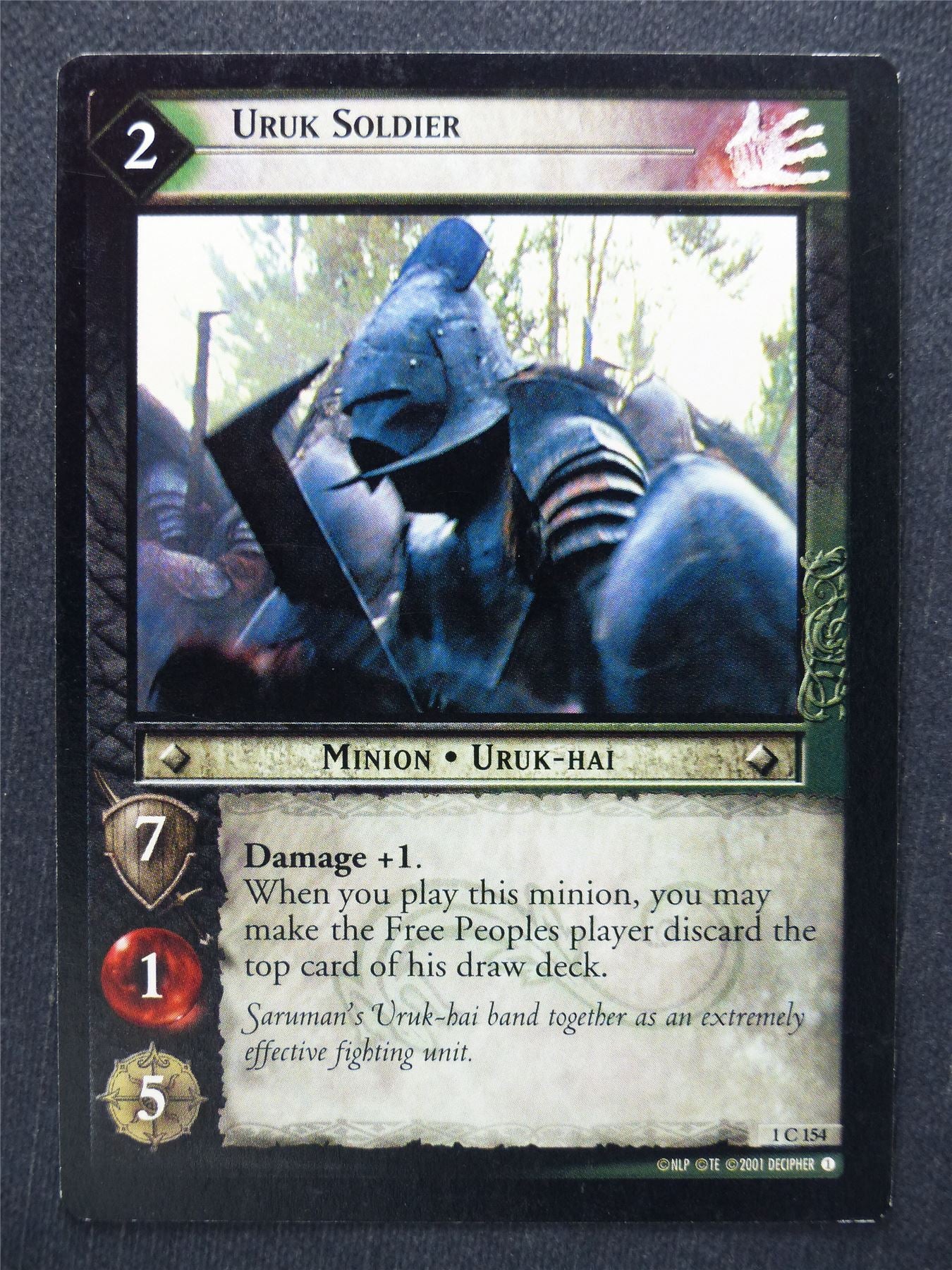 Uruk Soldier 1 C 154 - LotR Cards #S3