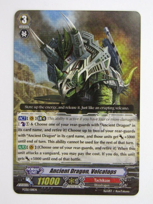 Vanguard Cards: ANCIENT DRAGON, VOLCATOPS FC02 # 22F89