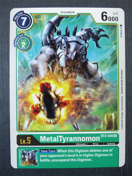 MetalTyrannomon BT2-046 R - Digimon Card #90L