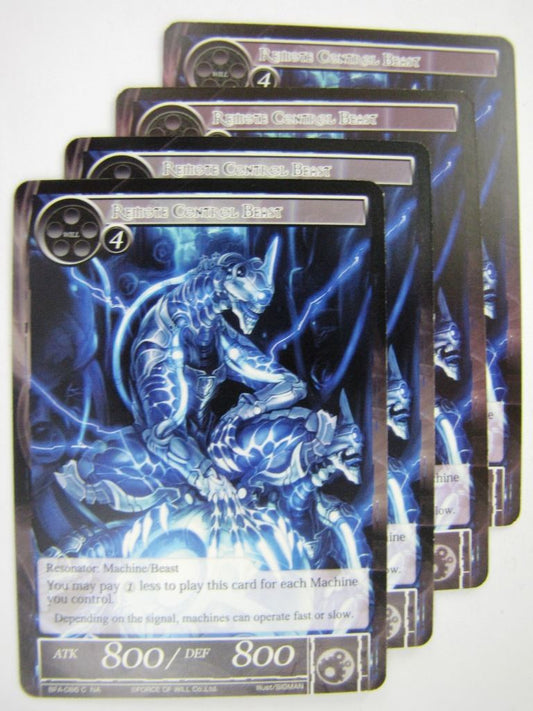 Force Of Will Cards: REMOTE CONTROL BEAST x4 # 13C52