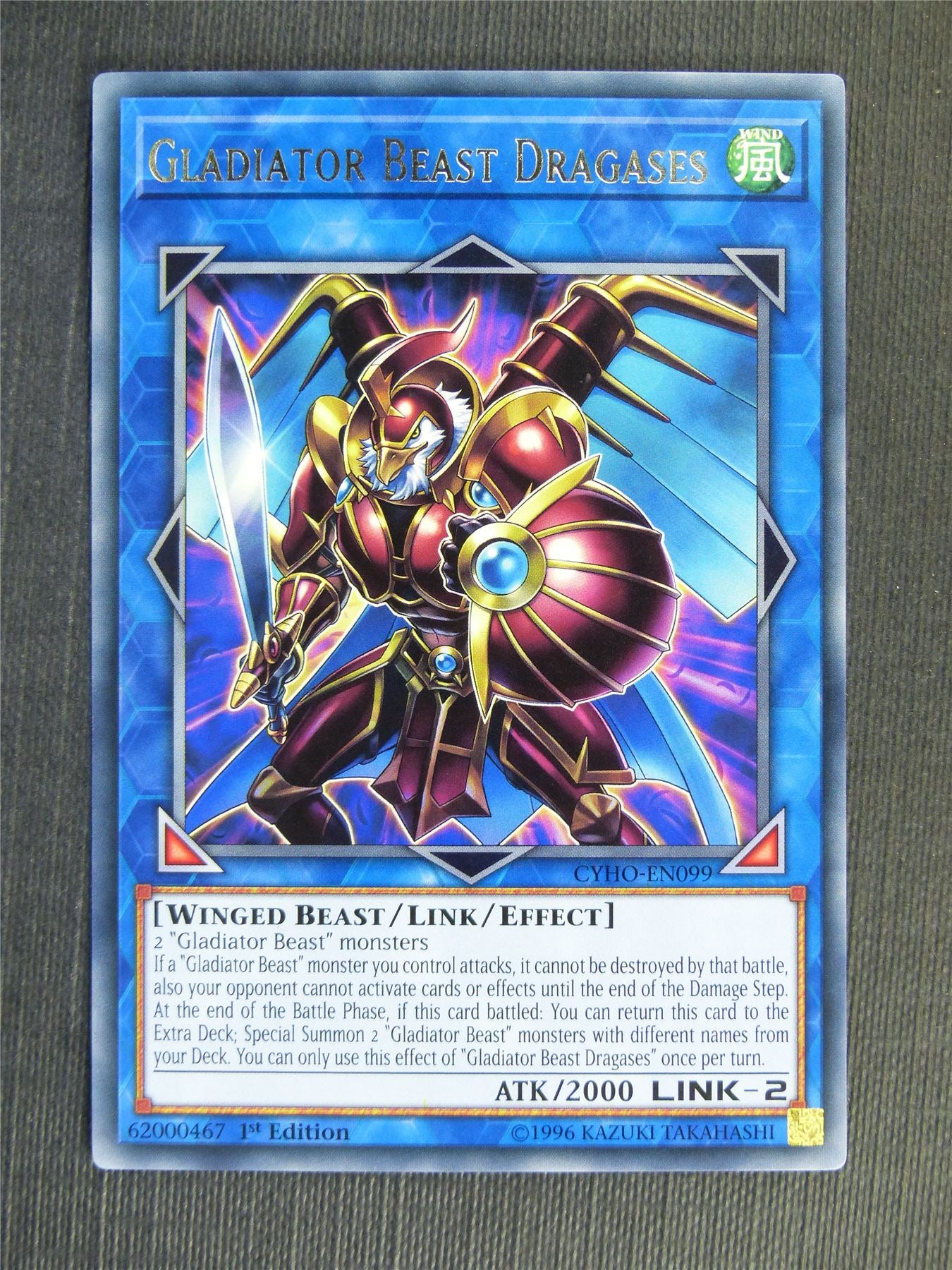 Gladiator Beast Dragases CYHO Rare - 1st ed - Yugioh Cards #TK