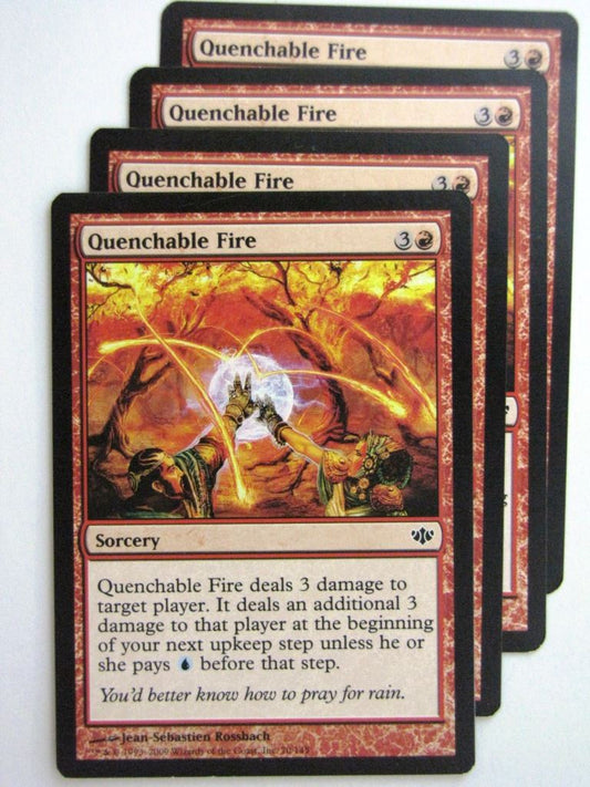 MTG Magic Cards: QUENCHABLE FIRE x4 # 23D73
