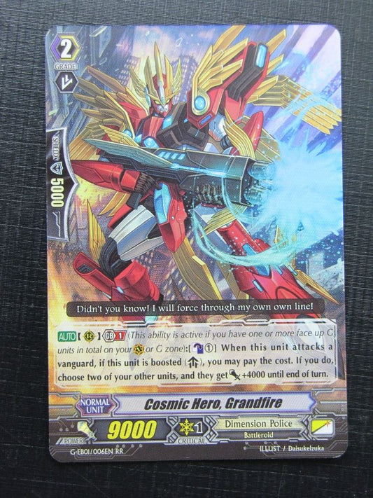 Vanguard Cards: COSMIC HERO GRANDFIRE G-EB01 RR # 28A1