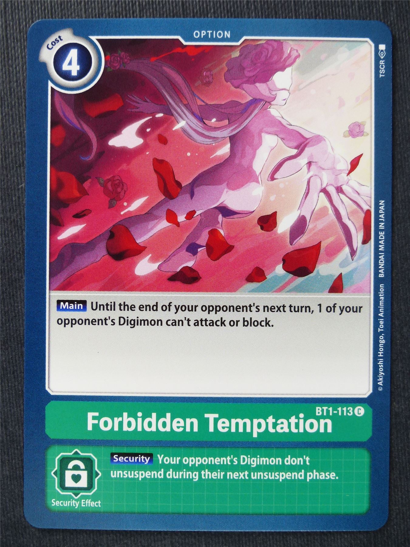 Forbidden Temptation BT1-113 C - Digimon Cards #TM