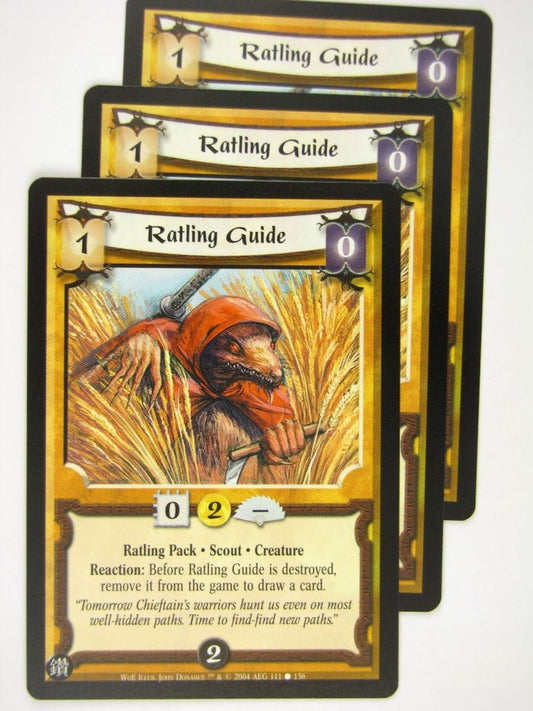 Vintage L5R Cards: RATLING GUIDE x3 # 16J54