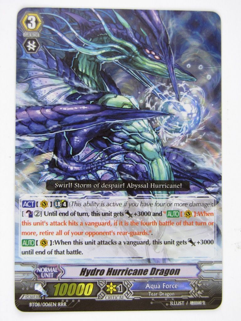 Cardfight!! Vanguard Cards: HYDRO HURRICANE DRAGON BT08 RRR