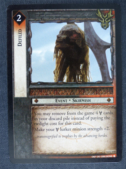 Defiled 13 U 105 - played - LotR Cards #O4