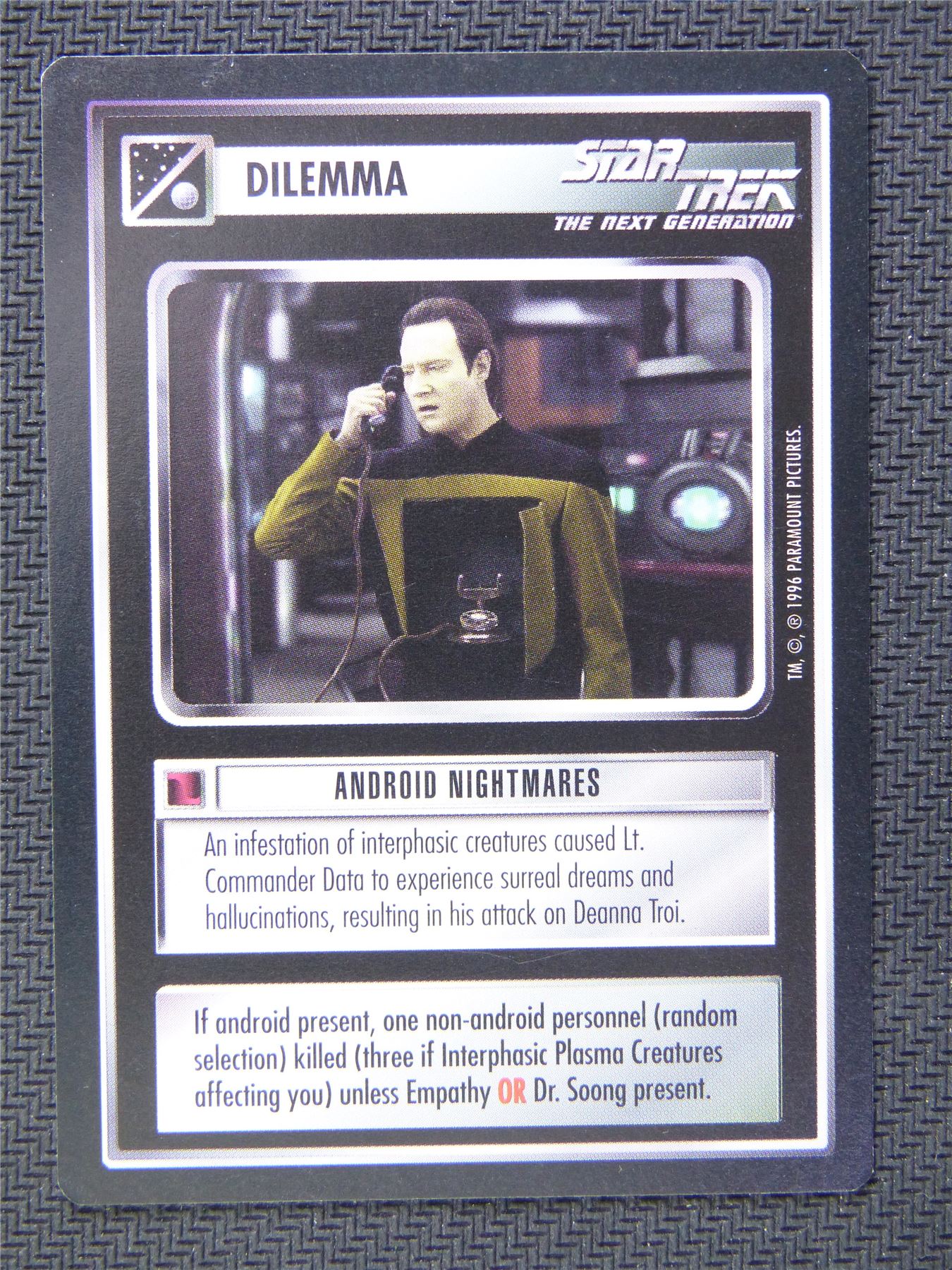 Dilemma Android Nightmares - Star Trek CCG Next Gen #596