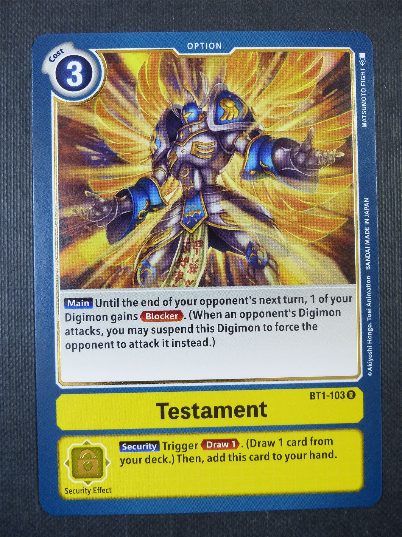 Testament BT1-103 R - Digimon Card #210