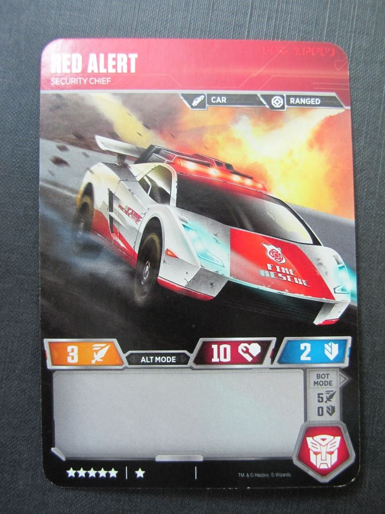 Red Alert RT T04/T04 - Transformers Cards # 7C19