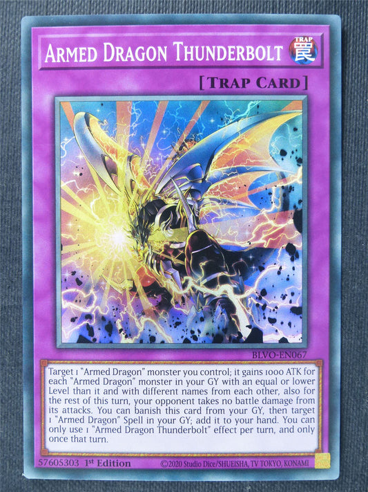 Armed Dragon Thunderbolt BLVO Super Rare - 1st ed Yugioh Cards #37K