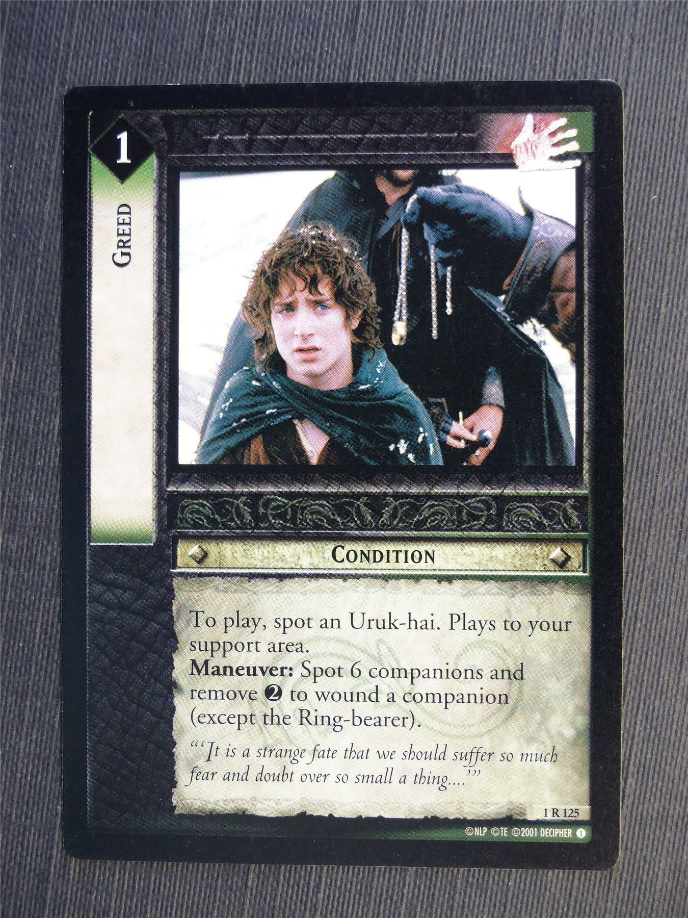 Greed 1 R 125 - LotR Cards #65I