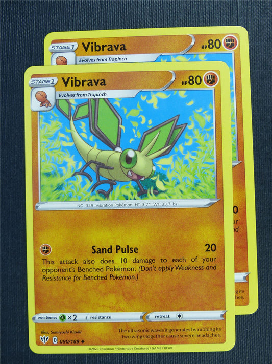 Vibrava 090/189 x2 - DAA - Pokemon Card  #3DS