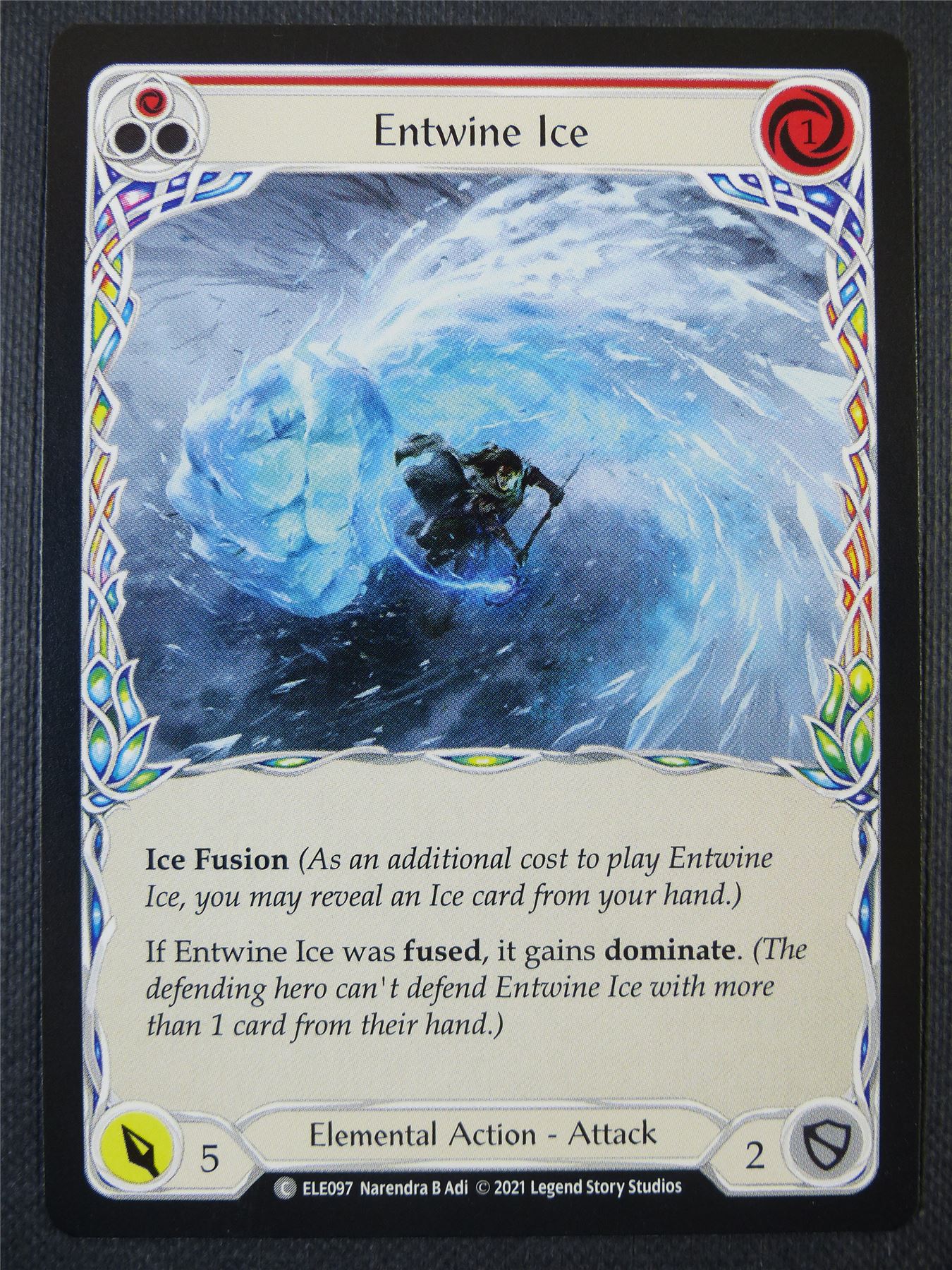 Entwine Ice - Red - Tales of Aria 1st ed - Flesh and Blood Card #637