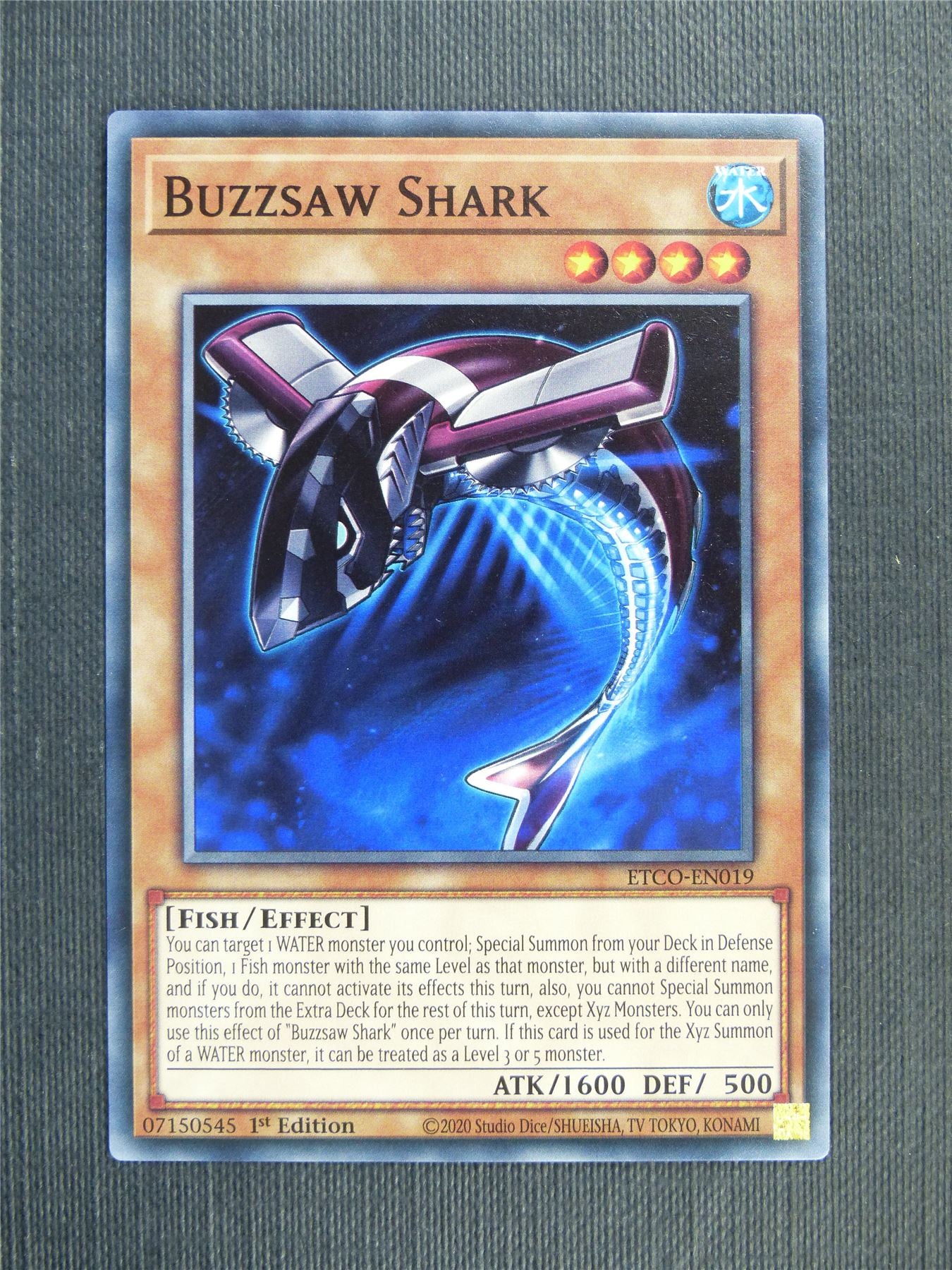 Buzzsaw Shark - ETCO - 1st ed Yugioh Card