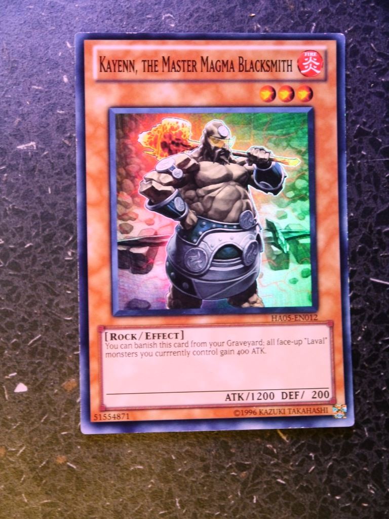 Yugioh Cards: KAYENN, THE MASTER MAGMA BALCKSMITH HA05 SUPER RARE # G87