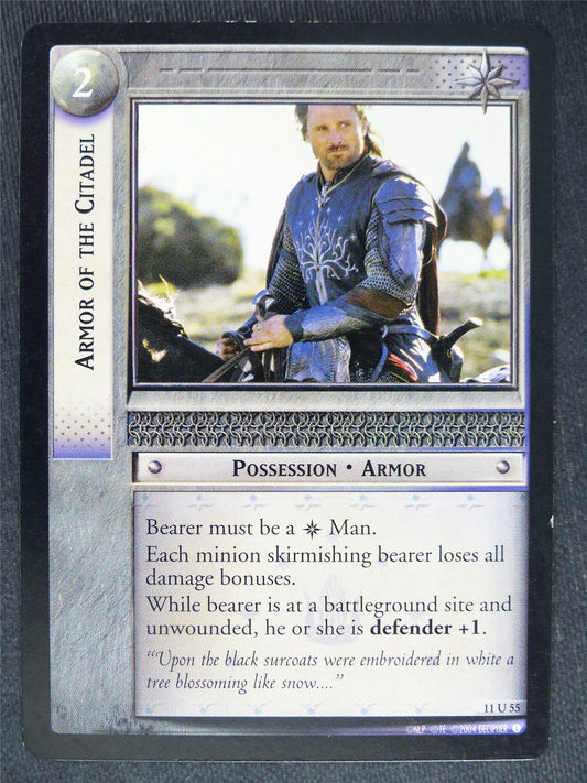 Armor of the Citadel 11 U 55 - played - LotR Cards #TH