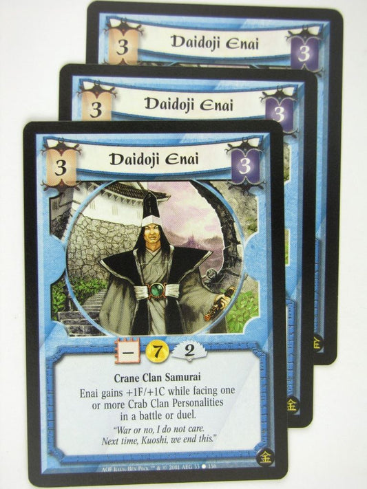 Vintage L5R Cards: DAIDOJI ENAI x3 # 16J38