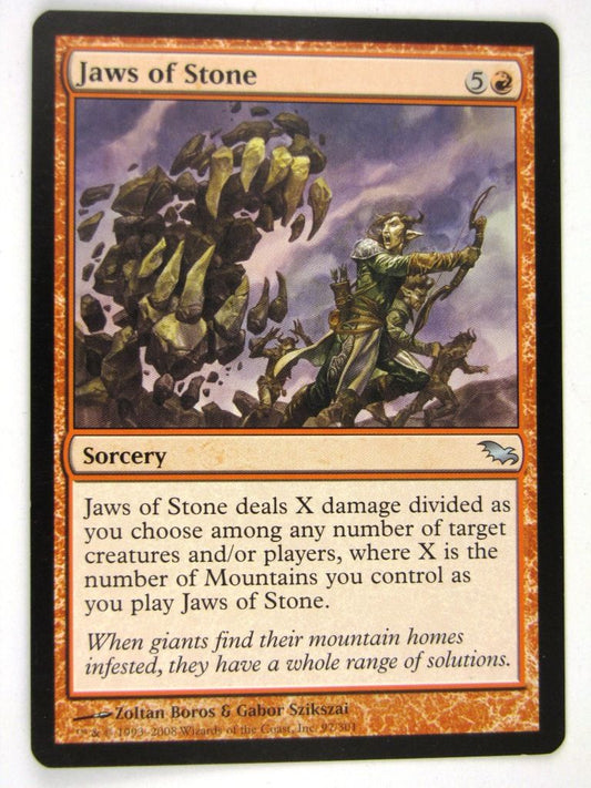 MTG Magic: the Gathering Cards: JAWS OF STONE: SHM