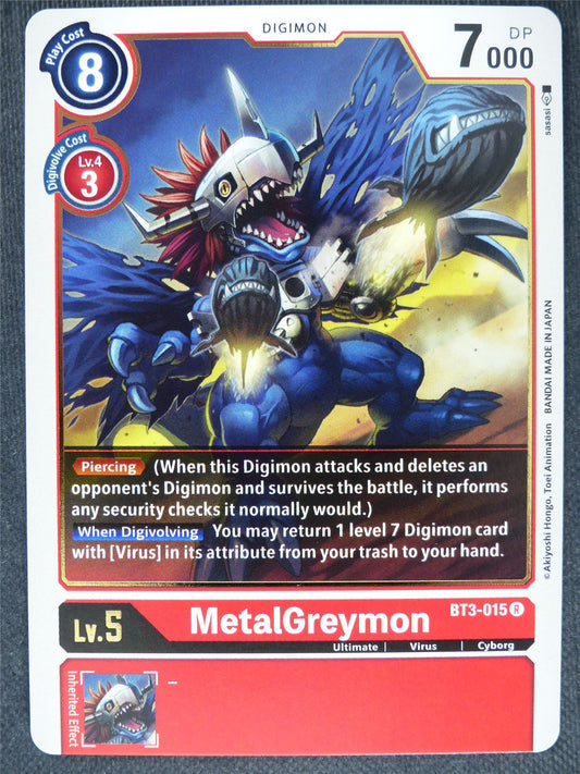 MetalGreymon BT3-015 R - Digimon Cards #OO