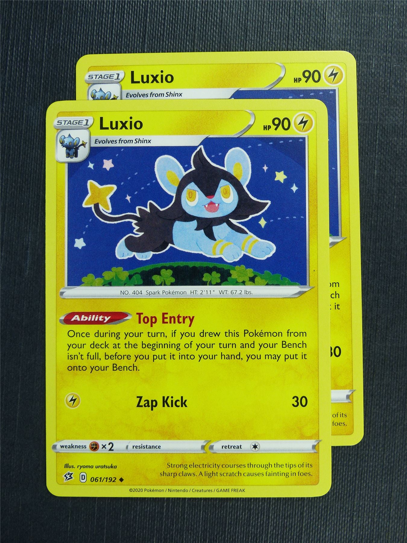 Luxio 061/192 x2 - RCL - Pokemon Card  #3KD