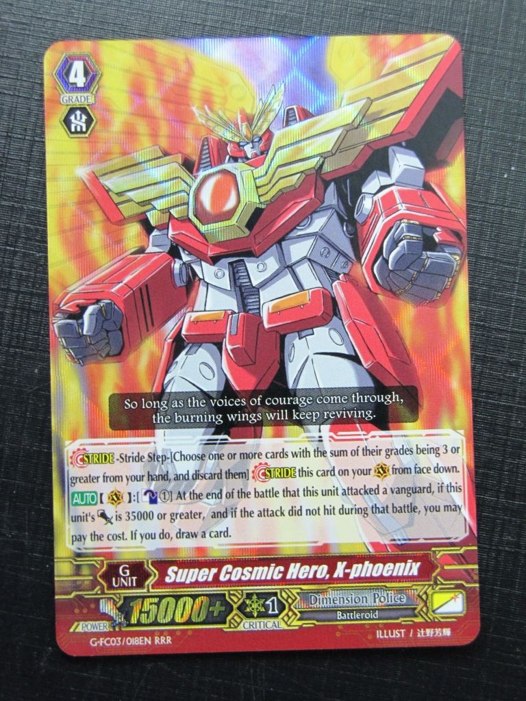 Vanguard Cards: SUPER COSMIC HERO, X-PHOENIX G-FC03 RRR # 22G15