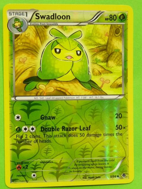 POKEMON B&W Foil Emerging Powers - SWADLOON 5/98