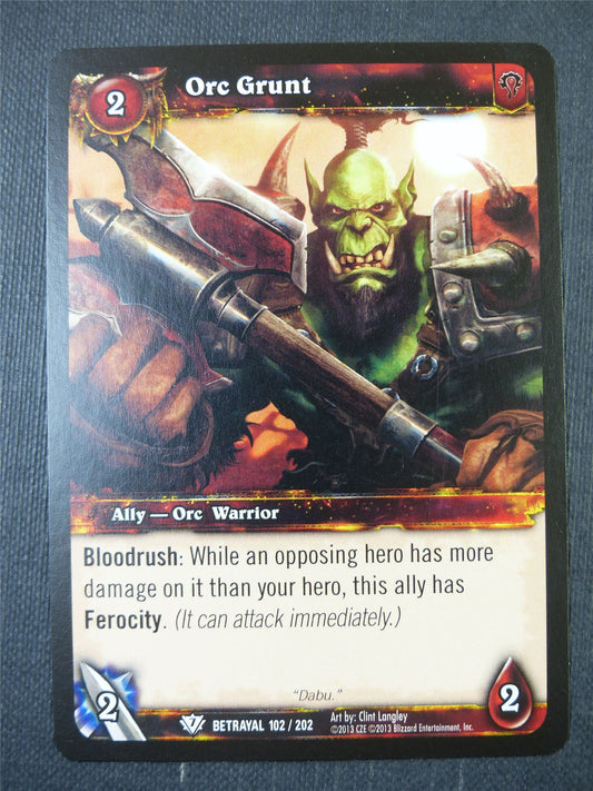 Orc Grunt 102/202 - WoW Card #16X