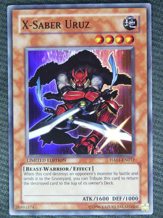 X-Saber Uruz HA01 Super Rare - Yugioh Card #82A