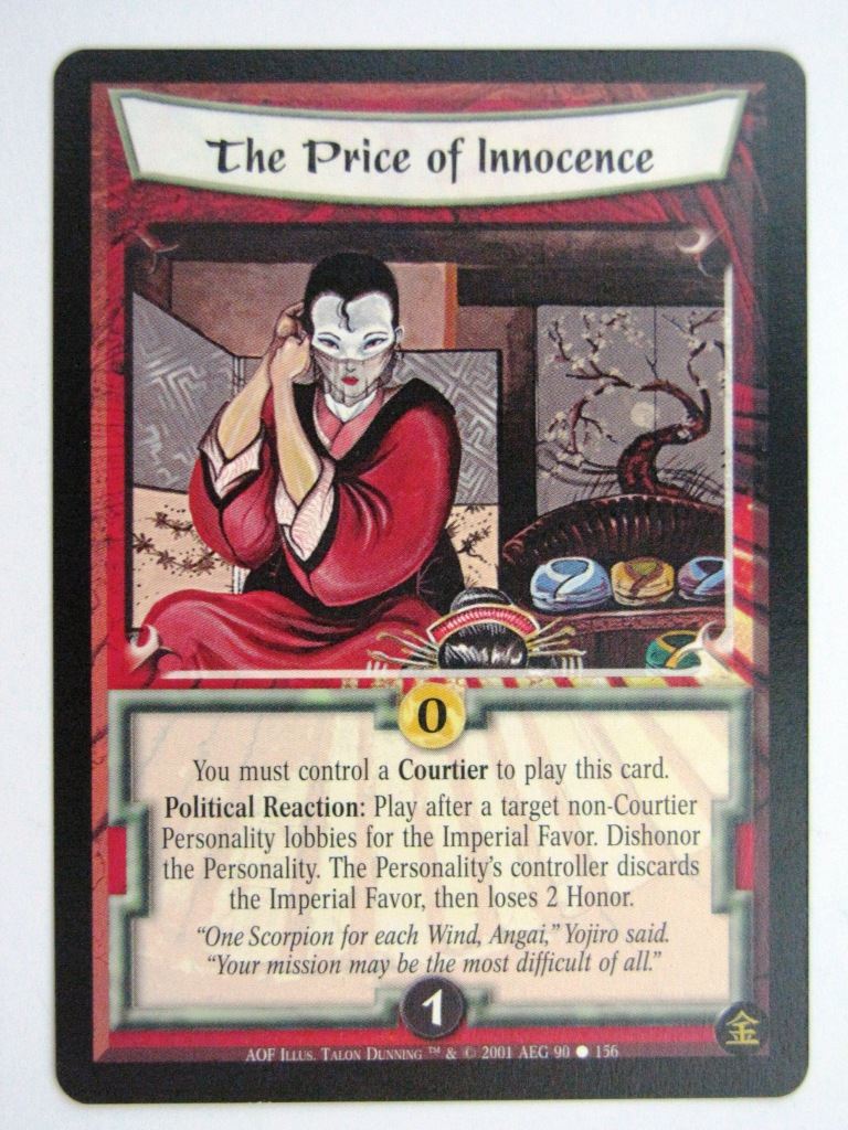 Vintage L5R Cards: THE PRICE OF INNOCENCE # 27F97