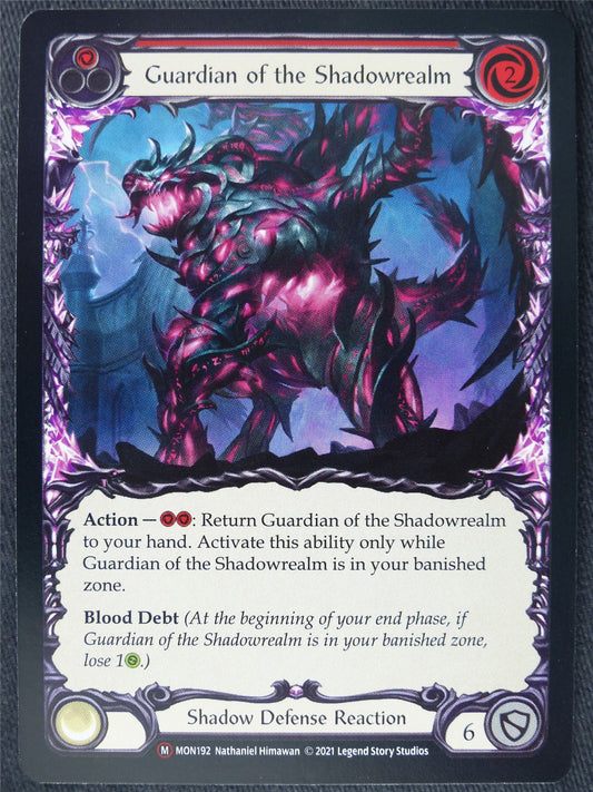 Guardian of the Shadowrealm Red - Monarch Unlimited - Flesh and Blood Cards #GJ