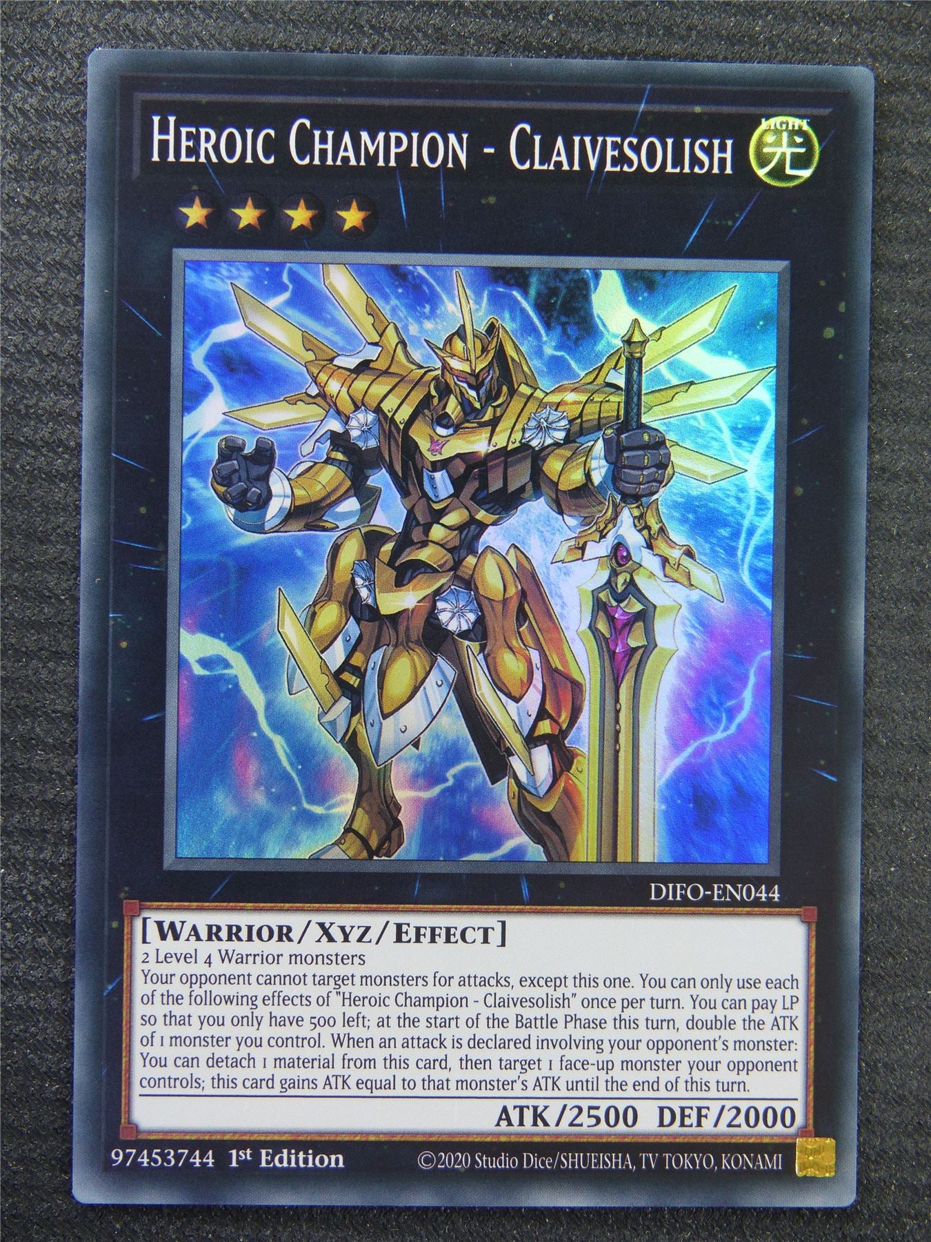 Heroic Champion - Claivesolish DIFO Super Rare - 1st ed - Yugioh Card #8PW