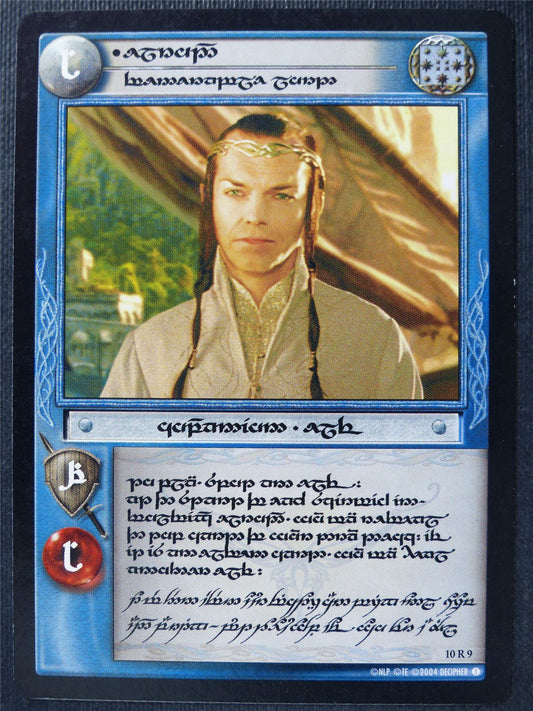 Elrond Venerable Lord 10 R 9 - Elvish LotR Card #3O9