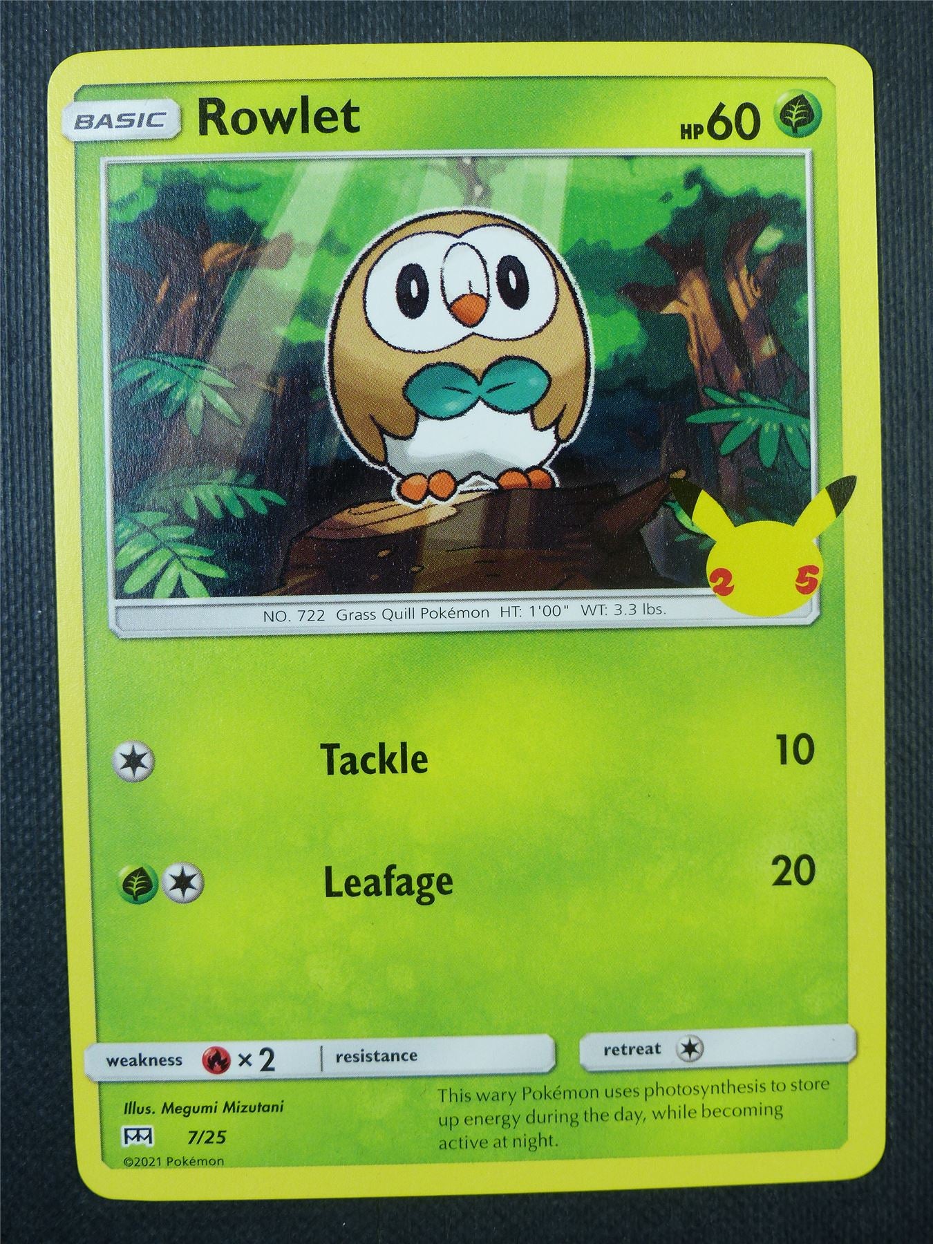 Rowlet 7/25 Mcdonalds Promo - Pokemon Card #6QE