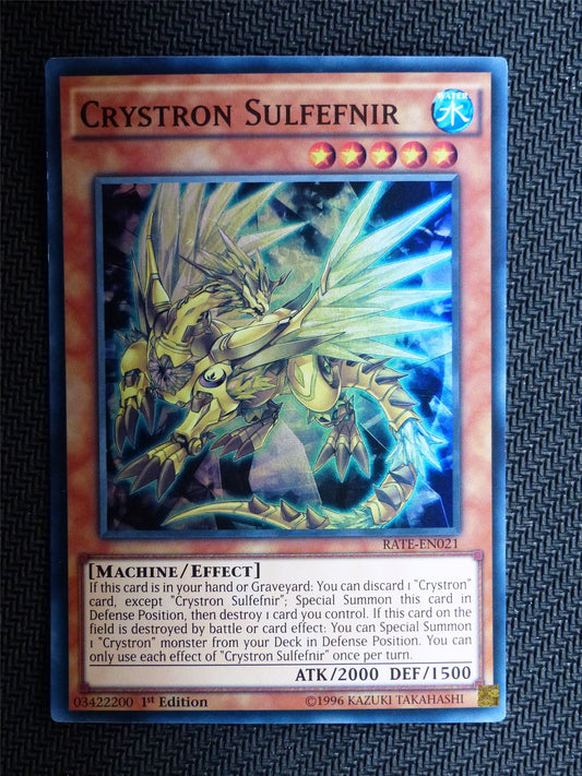 Crystron Sulfernir - RATE - Super Rare - Yugioh Card # 1F42