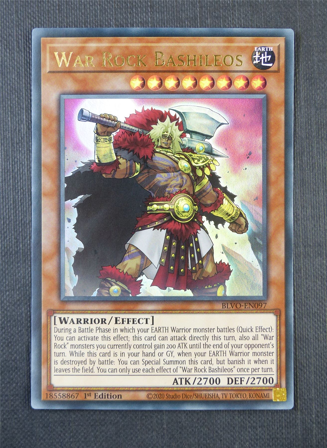 War Rock Bashileos BLVO - Ultra Rare - Yugioh Card #7DA